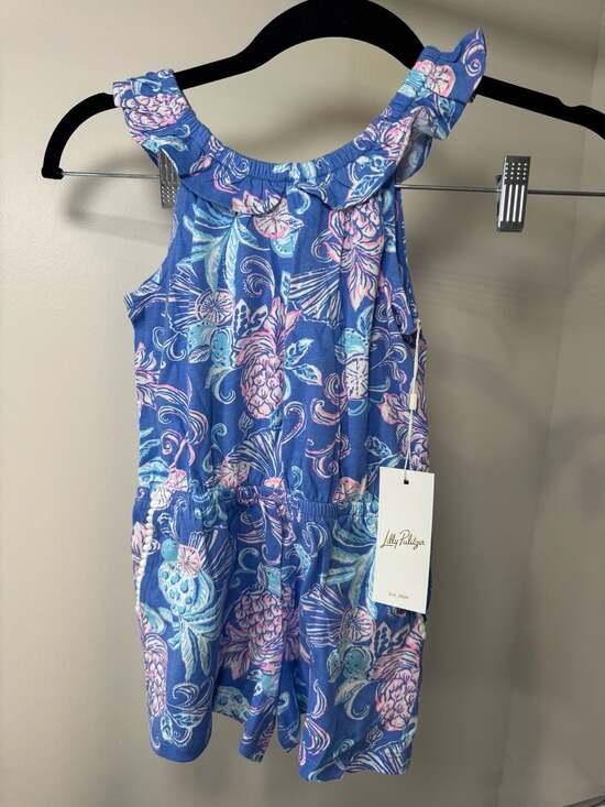 Lilly Pulitzer Other - NWT Lilly Pulitzer Girls Yardley Romper in Sunwashed Blue Citrus Crush